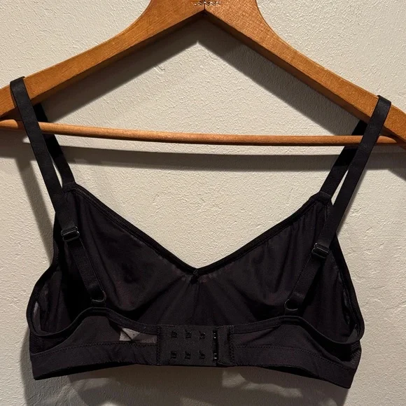 Smoothiez by Aerie Black Mesh Sheer See Through Unlined Wireless Bralette Bra - Picture 6 of 9